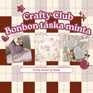 Crafty Club - Bonbon táska minta, DIY (Csináld magad), Szabásminta, útmutató, Horgolási minta, Horgolás, MESKA