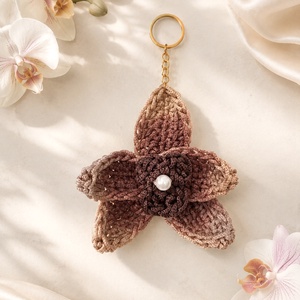Orchidea kulcstartó/táska charm - Meska.hu