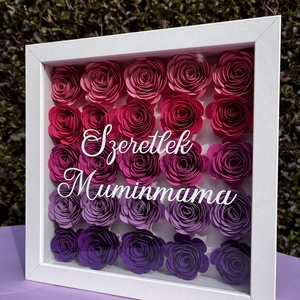 Shadow Box Anyák Napjára - otthon & életmód - dekoráció - virágdísz és tartó - virágbox, virágdoboz - Meska.hu