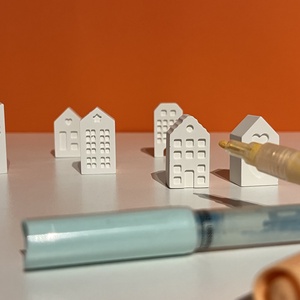 DIY Karácsonyi falu- színezhető - karácsony - karácsonyi lakásdekoráció - karácsonyi falu, házikó - Meska.hu