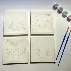 DIY Halloween mini festőkészlet - diy (csináld magad) - egységcsomag - Meska.hu