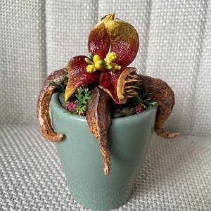 Különleges kézműves egzotikus virág asztali dísz - otthon & életmód - dekoráció - virágdísz és tartó - csokor & virágdísz - Meska.hu