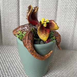 Különleges kézműves egzotikus virág asztali dísz - otthon & életmód - dekoráció - virágdísz és tartó - csokor & virágdísz - Meska.hu