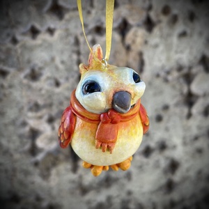 Kézműves tavaszváró kismadár akasztós dísz - otthon & életmód - dekoráció - fali és függő dekoráció - függődísz - Meska.hu