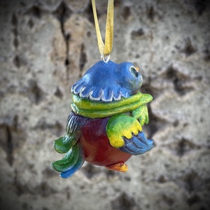 Kézműves tavaszváró kismadár akasztós dísz - otthon & életmód - dekoráció - fali és függő dekoráció - függődísz - Meska.hu