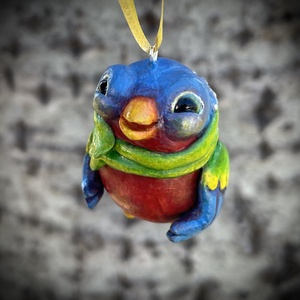 Kézműves tavaszváró kismadár akasztós dísz - otthon & életmód - dekoráció - fali és függő dekoráció - függődísz - Meska.hu