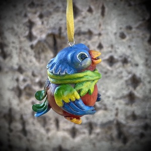 Kézműves tavaszváró kismadár akasztós dísz - otthon & életmód - dekoráció - fali és függő dekoráció - függődísz - Meska.hu