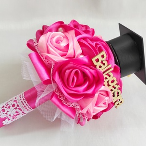 Rózsaszín ballagási csokor - otthon & életmód - dekoráció - Meska.hu