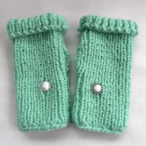 Kézzel kötött ujjatlan kesztyű  - Meska.hu