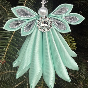 Menta - ezüst angyal, Karácsony, Karácsonyi lakásdekoráció, Karácsonyfadíszek, Mindenmás, MESKA