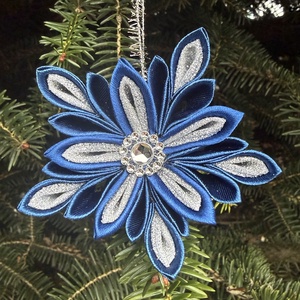 Kék - ezüst csillag, Karácsony, Karácsonyi lakásdekoráció, Karácsonyfadíszek, Mindenmás, MESKA