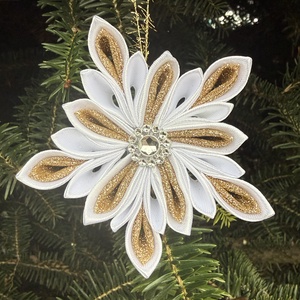 Fehér - arany csillag - Meska.hu