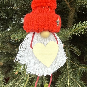 Piros pompom manó, Játék & Sport, Plüssállat & Játékfigura, Manó, Csomózás, MESKA