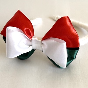 Nemzeti színű masnis hajpánt  - Meska.hu