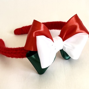 Nemzeti színű masnis hajpánt , Ruha & Divat, Hajdísz & Hajcsat, Hajráf & Hajpánt, Varrás, Horgolás, MESKA