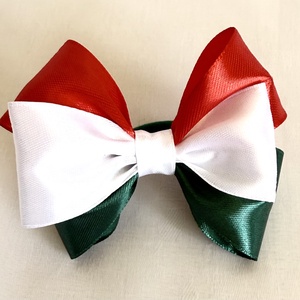 Nemzeti színű masnis hajgumi - Meska.hu