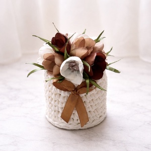 Barna krókuszkosár, Otthon & Életmód, Virágdekoráció, Virágdíszek, Asztali virágdísz, Mindenmás, MESKA