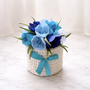 Kék krókuszkosár, Otthon & Életmód, Virágdekoráció, Virágdíszek, Asztali virágdísz, Mindenmás, MESKA
