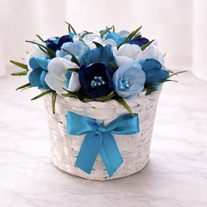 Kék krókuszkosár, Otthon & Életmód, Virágdekoráció, Virágdíszek, Asztali virágdísz, Mindenmás, MESKA