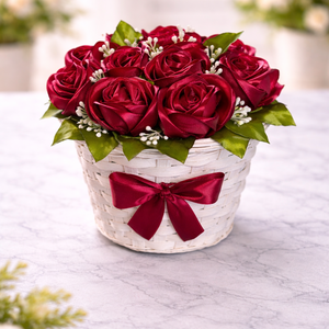 Bordó rózsakosár - Meska.hu