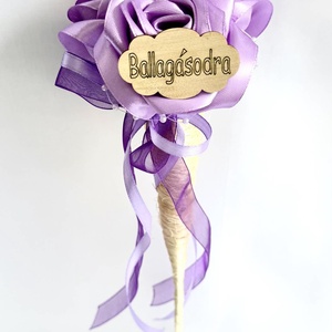 Lila sizal tölcséres  ballagási csokor, Otthon & Életmód, Virágdekoráció, Virágok, Virágcsokor, Varrás, MESKA