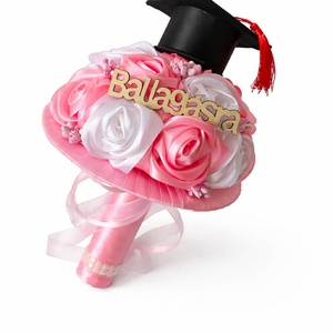 Rózsaszín - fehér ballagási csokor, Otthon & Életmód, Virágdekoráció, Virágok, Virágcsokor, Varrás, MESKA