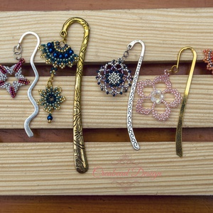 Creabead Design gyöngyfűzött könyvjelzők fém alapon - könyv & zene - könyvjelző - Meska.hu