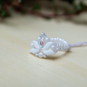 Creabead Design matyó stílusú elegáns gyűrű - ékszer - gyűrű - gyöngyös gyűrű - Meska.hu