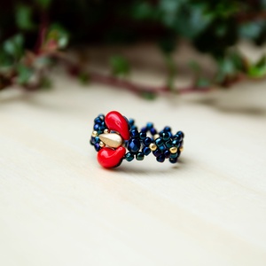 Creabead Design matyó stílusú elegáns gyűrű - ékszer - gyűrű - gyöngyös gyűrű - Meska.hu