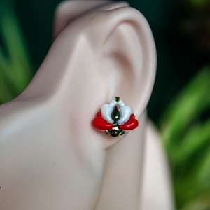 Creabead Design trikolór ékszer - ékszer - fülbevaló - pötty fülbevaló - Meska.hu