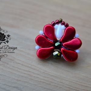 Creabead Design trikolór kitűző (ékszerként is kérhető) - ékszer - kitűző és bross - Meska.hu