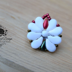 Creabead Design trikolór kitűző (ékszerként is kérhető) - ékszer - kitűző és bross - Meska.hu