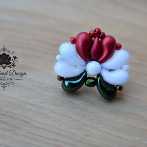 Creabead Design trikolór kitűző (ékszerként is kérhető) - ékszer - kitűző és bross - Meska.hu