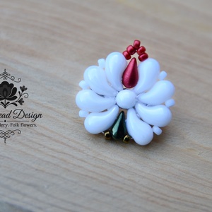 Creabead Design trikolór kitűző (ékszerként is kérhető) - ékszer - kitűző és bross - Meska.hu