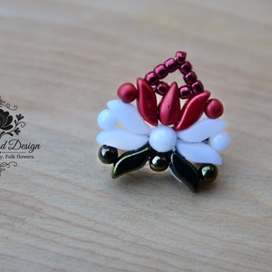 Creabead Design trikolór kitűző (ékszerként is kérhető) - ékszer - kitűző és bross - Meska.hu