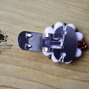 Kézzel készült gyöngyös cipőklipsz � matyó inspirációval - esküvő - cipő és cipőklipsz - Meska.hu