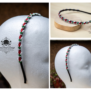 Matyó rózsabimbó trikolor hajráf - Meska.hu