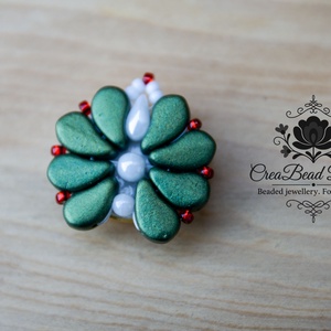 Creabead Design trikolór kitűző (ékszerként is kérhető) - ékszer - kitűző és bross - Meska.hu