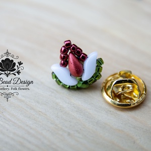 Creabead Design trikolór kitűző (ékszerként is kérhető) - ékszer - kitűző és bross - Meska.hu