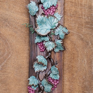 Kerámia szőlő fali dekoráció - otthon & életmód - dekoráció - Meska.hu