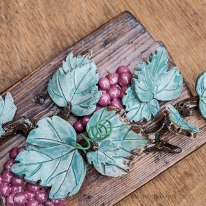 Kerámia szőlő fali dekoráció - otthon & életmód - dekoráció - Meska.hu