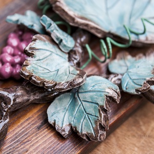 Kerámia szőlő fali dekoráció - otthon & életmód - dekoráció - Meska.hu