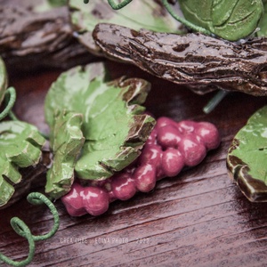 Kerámia szőlő fali dekoráció - otthon & életmód - dekoráció - fali és függő dekoráció - falra akasztható dekor - Meska.hu