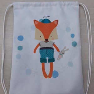 Rókás hátizsák, gym bag, vízhatlan - játék & sport - ovis felszerelés - ovis hátizsák - Meska.hu