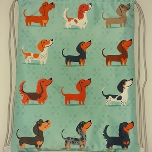 Kutyás gym bag, tornazsák, ovis zsák, vízhatlan - táska & tok - hátizsák - tornazsák, gymbag - Meska.hu