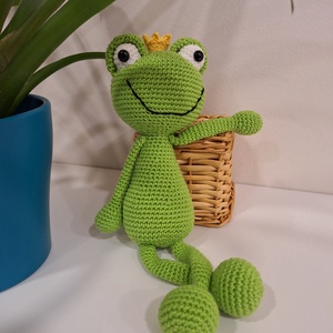 Horgolt béka Breki - Meska.hu