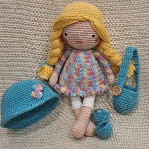 Horgolt öltöztethető amigurumi baba - játék & sport - baba & babaház - öltöztethető baba - Meska.hu