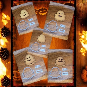 Szellem sütikiszúró variálható II - otthon & életmód - dekoráció - halloween - halloweeni sütikiszúrók - Meska.hu