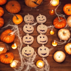 Halloweeni Tök variálható - otthon & életmód - dekoráció - halloween - halloweeni sütikiszúrók - Meska.hu