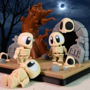 Csontváz és Kripta Jelenet - Meska.hu